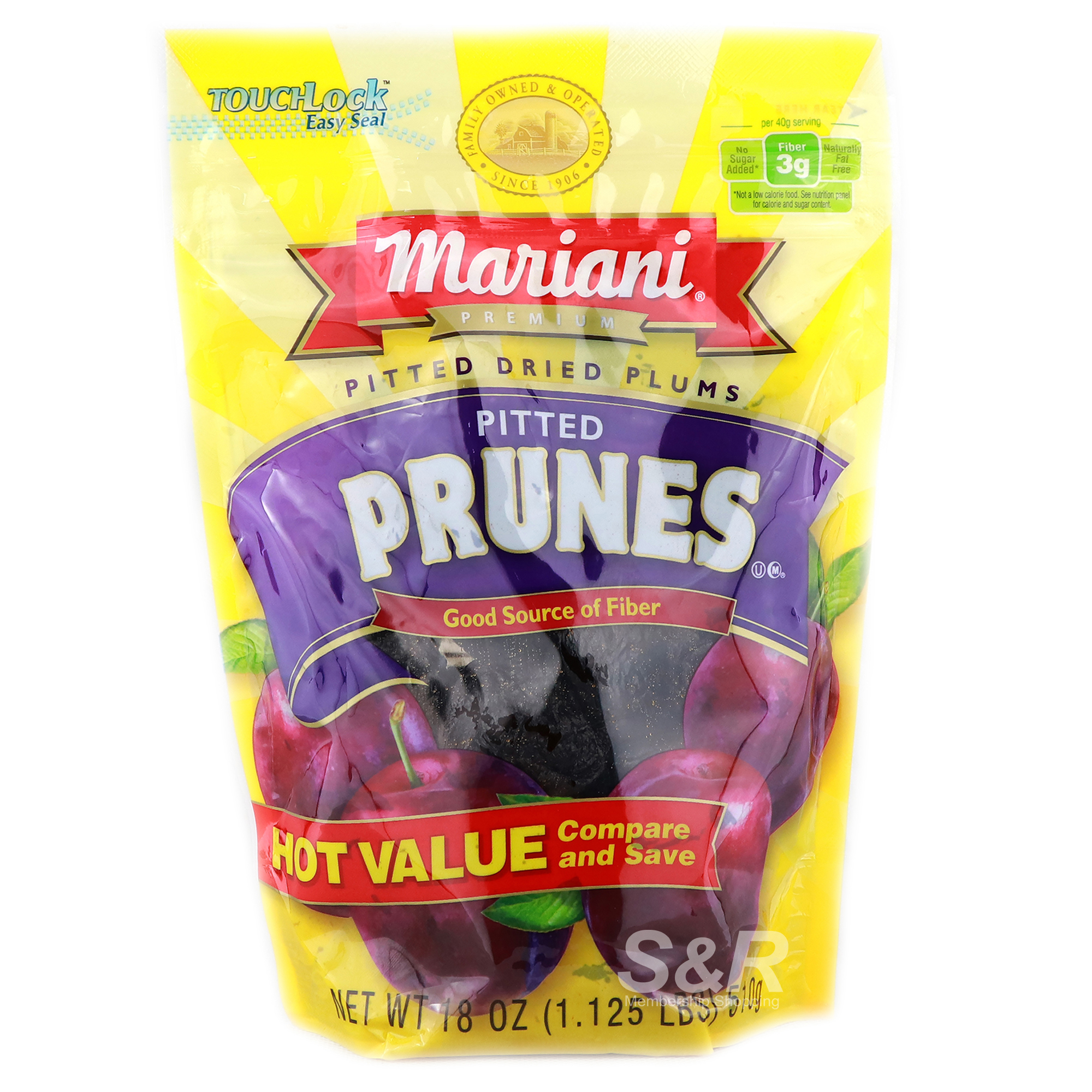 Mariani Dried Pitted Prunes 510g Mariani Dried Pitted Prunes 510g